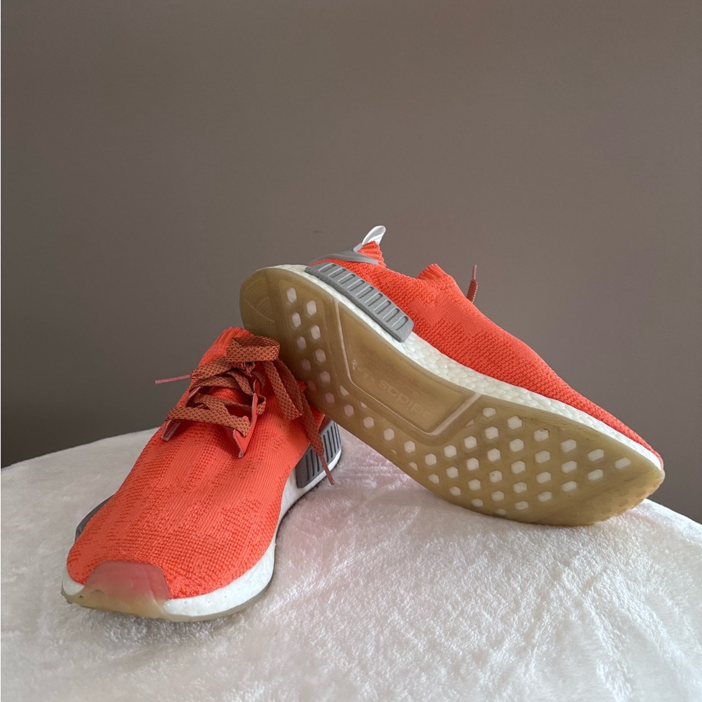 Orange Adidas Boost Sneakers